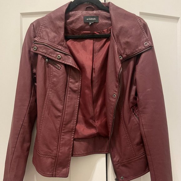 Faux leather zip up moto jacket - Picture 2 of 5